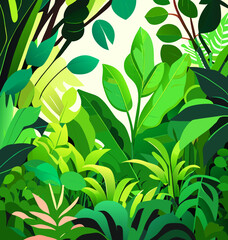 exotic tropical green leaf background beautiful in nature