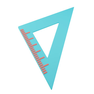 Triangle Ruler 3D Icon