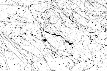 Black paint splatter isolated on white background. Ink overlay texture. Watercolor splash silhouette. Abstract design elements. Vector illustration, EPS 10.