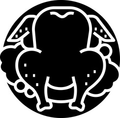 Chicken icon, element for decoration.