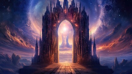 Gateway to Another Universe. Explore the Enchanting Image of a Celestial Portal
