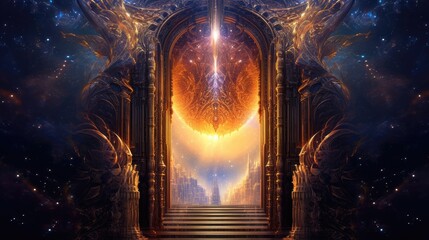Gateway to Another Universe. Explore the Enchanting Image of a Celestial Portal
