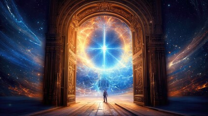 Gateway to Another Universe. Explore the Enchanting Image of a Celestial Portal
 - obrazy, fototapety, plakaty