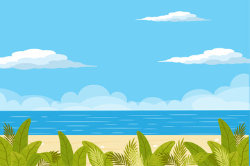 summer landscape beach tropical background