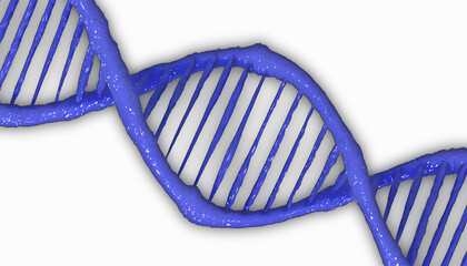 Blue helix human DNA structure. Chromosome structure, or single part of a gene.