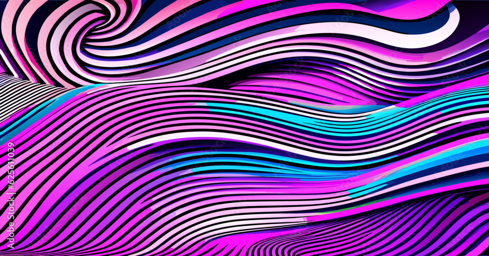Poster wave-abstract-vector-background-3d