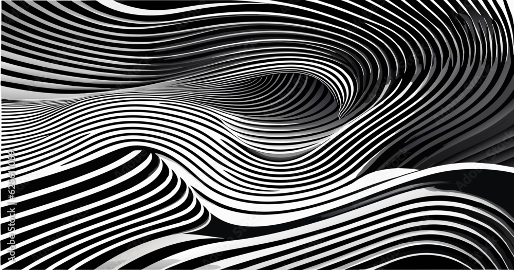 Poster wave-abstract-vector-background-3d