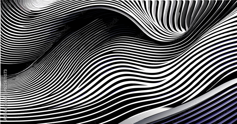 Poster wave-abstract-vector-background-3d