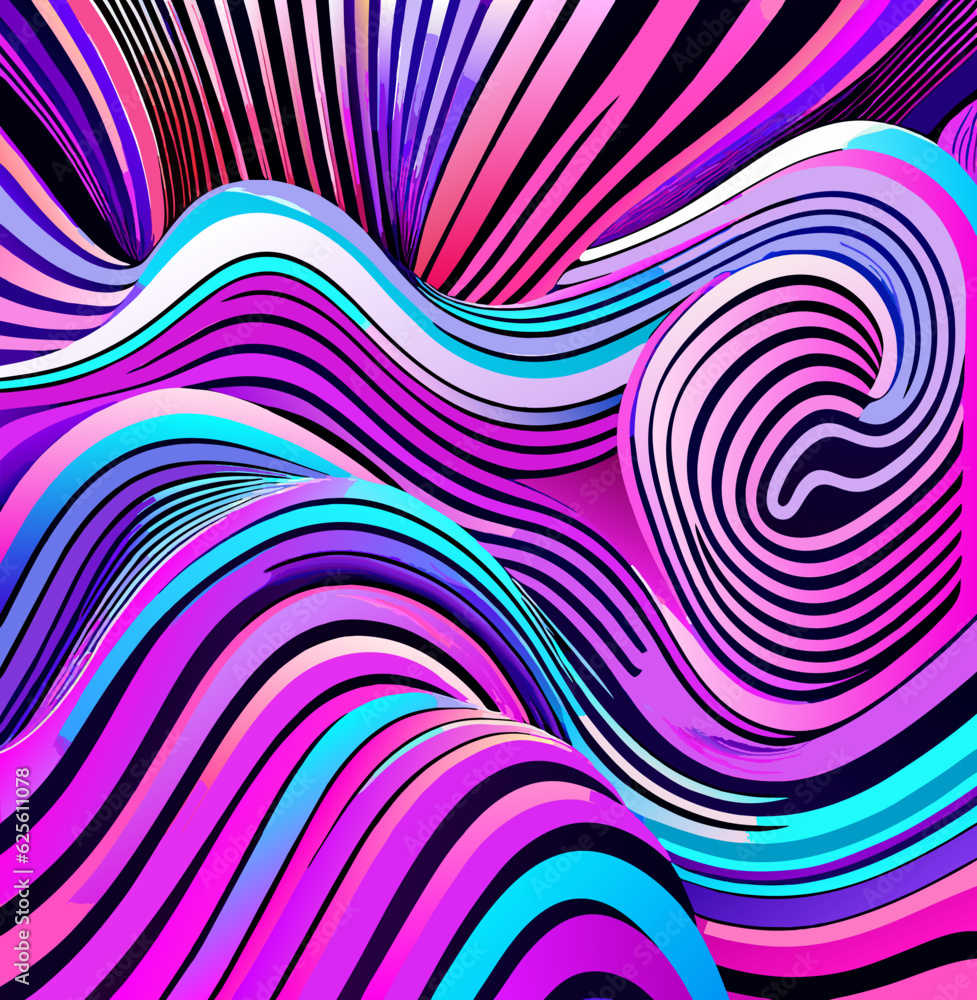 Poster wave-abstract-vector-background-3d