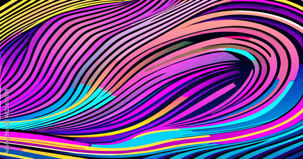 Poster wave-abstract-vector-background-3d