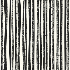 Monochrome Glitch Effect Textured Irregularly Striped Pattern