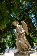 sehr alter schöner Engel auf einem alten Friedhof in Roermond