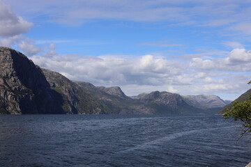 Beautiful landscape of a fjord in Stavanger, Norway