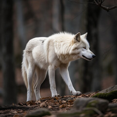 Obraz premium white wolf in the woods