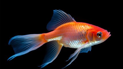 Fototapeta premium Goldfish isolated on white. Generative AI.