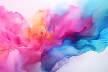 Fototapeta na wymiar abstract watercolor swirls in vibrant hues Generative AI