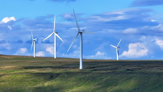 Scout Moor Wind Farm in Manchester, United Kingdom. 