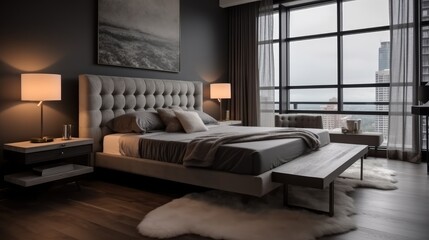 Bedroom Design Ideas, Interior design of Bedroom in Modern style, Modern architecture.
