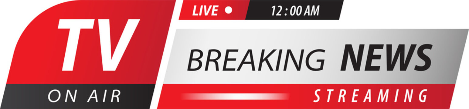 Breaking news Live stream banners collection template vector