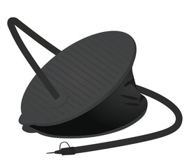 Grey foot pump. vector illustration