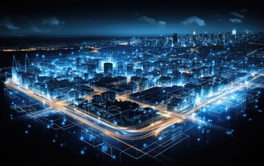 The big data of smart cities link each other together.