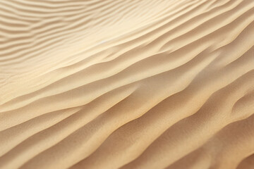 Fototapeta na wymiar Fine Sand Texture Closeup On Sunny Day. Generative AI