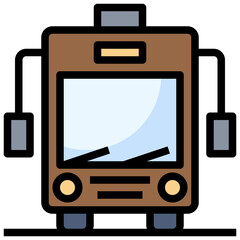 bus line icon,linear,outline,graphic,illustration
