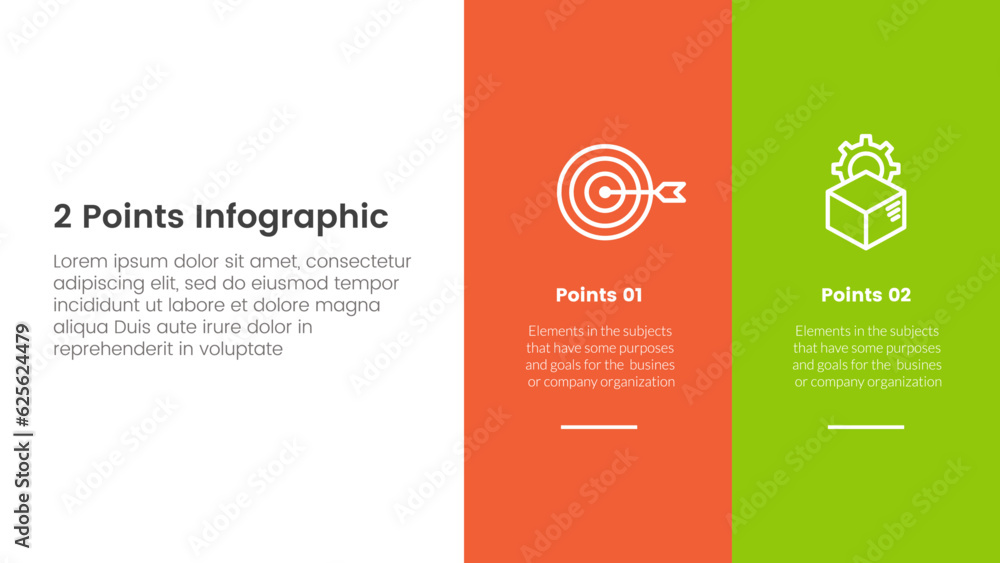 Poster versus or compare and comparison concept for infographic template banner with big column banner on r