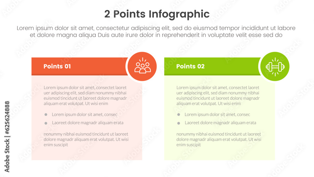 Poster versus or compare and comparison concept for infographic template banner with table box and circle b
