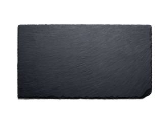 Black slate plate from above with a semitransparent shadow