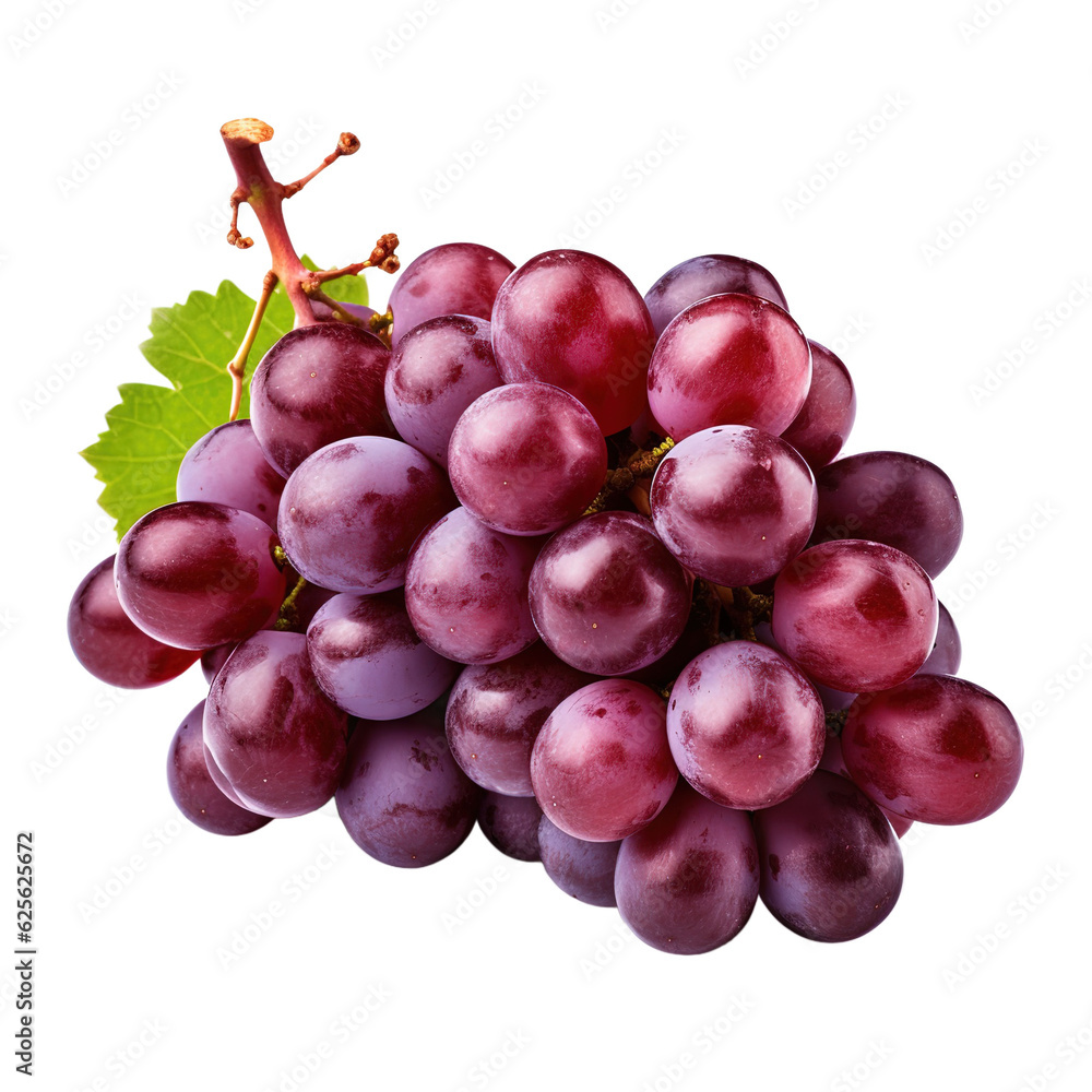 Aufkleber Grapes with seeds isolated on white background with clipping path.