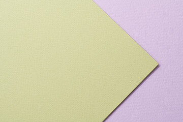 Rough kraft paper background, paper texture lilac green colors. Mockup with copy space for text.