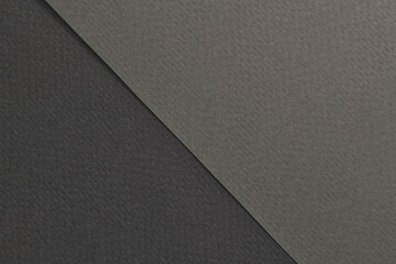 Fototapeta premium Rough kraft paper background, paper texture gray black colors. Mockup with copy space for text.