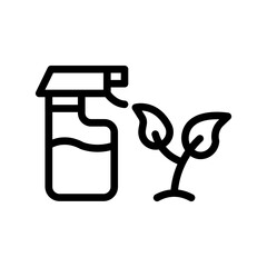 spray bottle line icon illustration vector graphic. Simple element illustration vector graphic, suitable for app, websites, and presentations isolated on white background