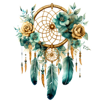 recommend clip art: Dream Catcher with Flowers Watercolor Clip Art, Watercolor Illustration, Flowers Sublimation Design, Flowers Clip Art.
