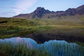 Hill of the Red Fox and Loch Cuithir, Trotternish Ridge, Isle of Skye, Scotland Landscape