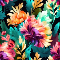 artistic watercolor texture floral background for bouquet decor generative ai