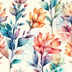eye catching natural floral pattern backdrop with brush stroke effect generative ai