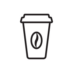 coffee paper cup icon design vector