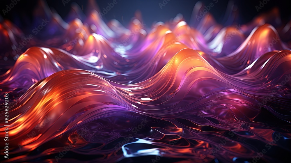 Aufkleber a computer generated image of a wave of liquid or water. generative ai