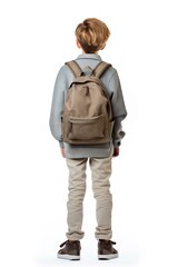 child kid with backpack ready to back to school isolated on white background png 