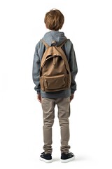 child kid with backpack ready to back to school isolated on white background png 