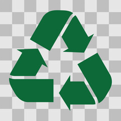 recycle symbol vector transparency isolated