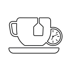 Tea Break icon. Line, outline design.