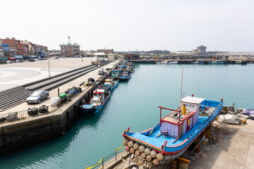 Fototapeta na wymiar Zhuwei fishing port in Taiwan