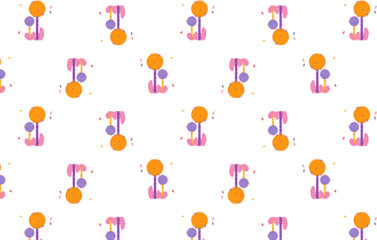 pattern flat trees doodle hand drawn abstract.Element for print and gift card design