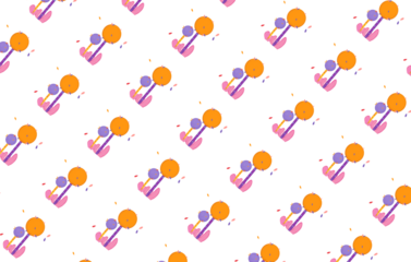 pattern flat trees doodle hand drawn abstract.Element for print and gift card design