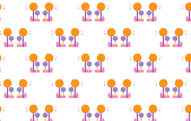 pattern flat trees doodle hand drawn abstract.Element for print and gift card design