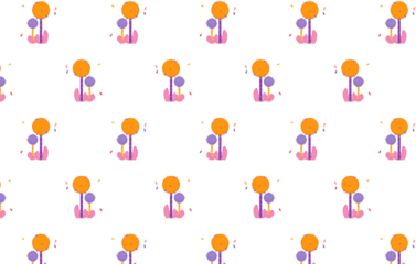 pattern flat trees doodle hand drawn abstract.Element for print and gift card design