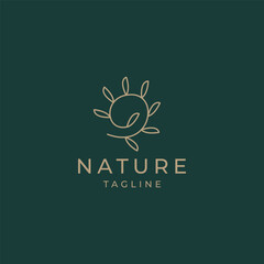 Nature flower leaf logo design vector template